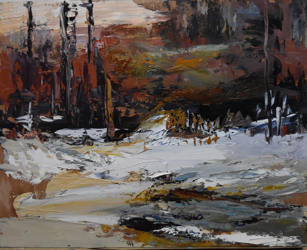 Patricia Falck, Last Day's of Fall ,Oil on Canvas 16X24 in